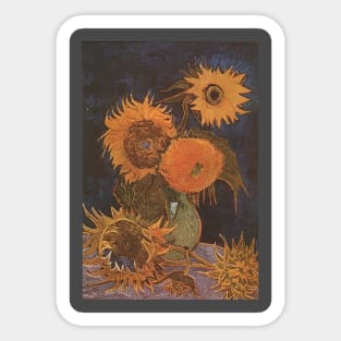 Vase with six sunflowers by van Gogh Sticker